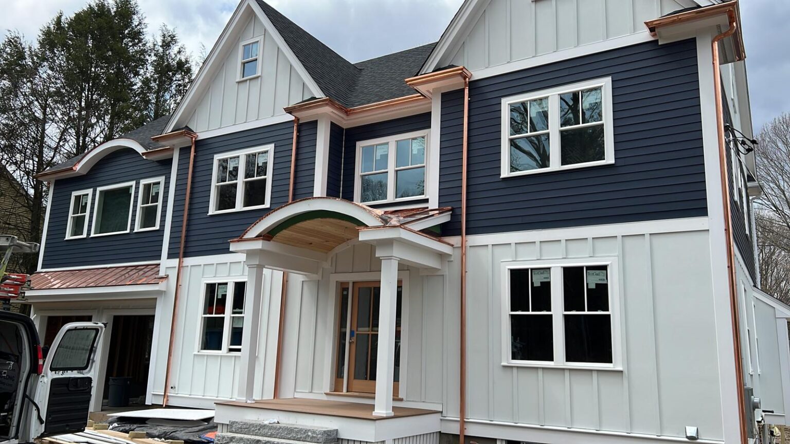 FS Construction team standing in front of a finished deck