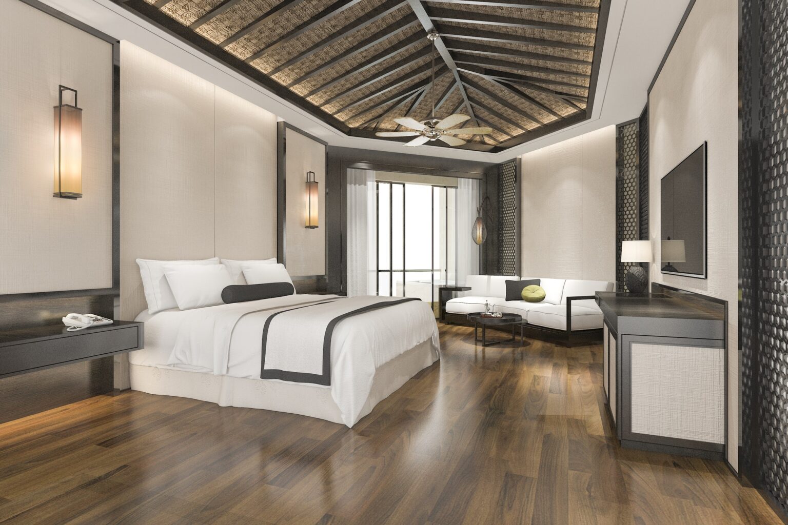 Custom lighting, window treatments, and built-in storage solutions.